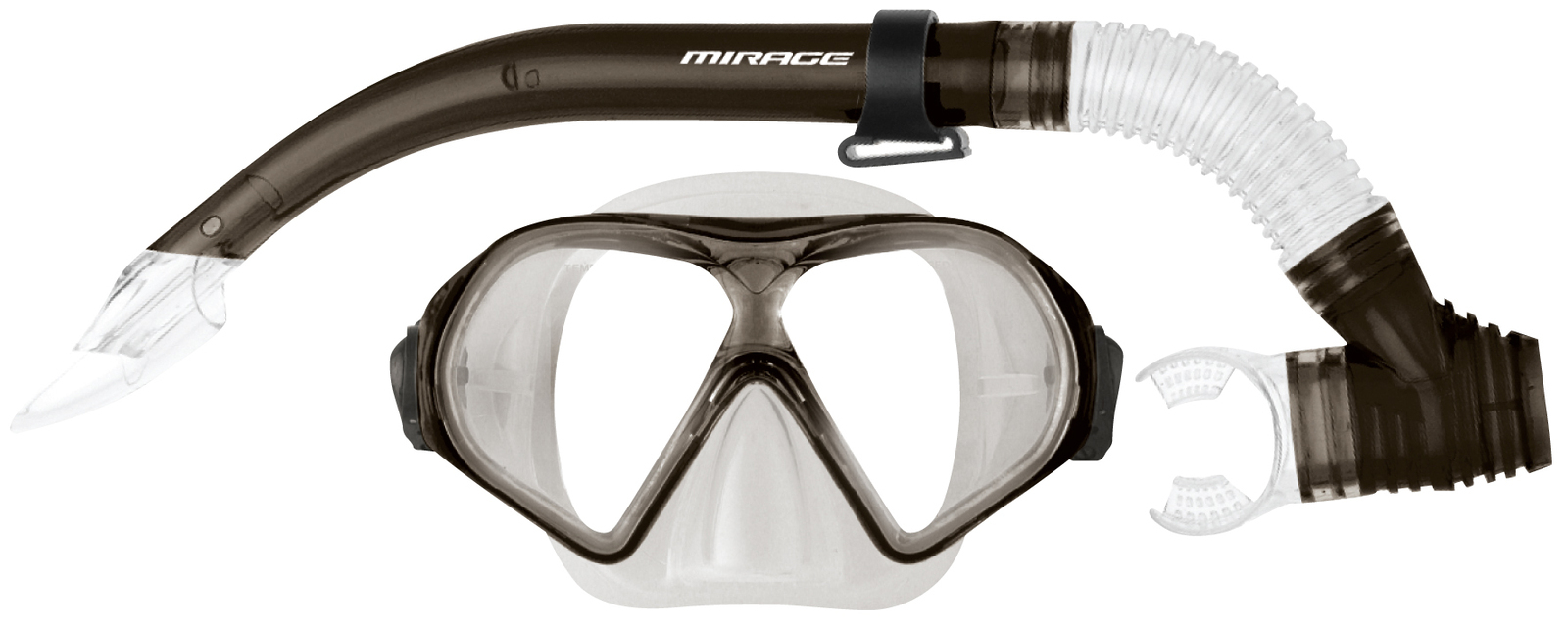 MIRAGE TROPIC SILITEX MASK & SNORKEL SET SMOKE