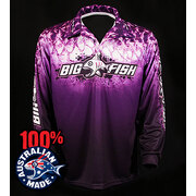 Bigfish Scales Purple Long Sleeve Womens Fishing Shirt
