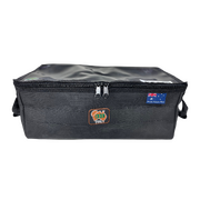 AOS Canvas Cargo Storage Drawer Bag w/ Clear Top & Divider – Medium – Black – 20cm Tall