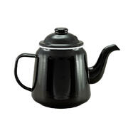 Falcon Enamel Teapot  12cm 950ml  2-Tone - Black/White
