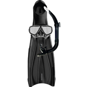 Mirage Barracuda Silicone Mask Snorkel & Fin Set - Black - Small