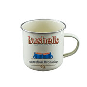 Bushnells Tea Enamel Mug Cream 2pk 9cm 550ml