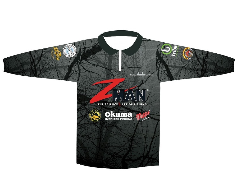 ZMan Kids Long Sleeve Tournament Fishing Shirt Black 12