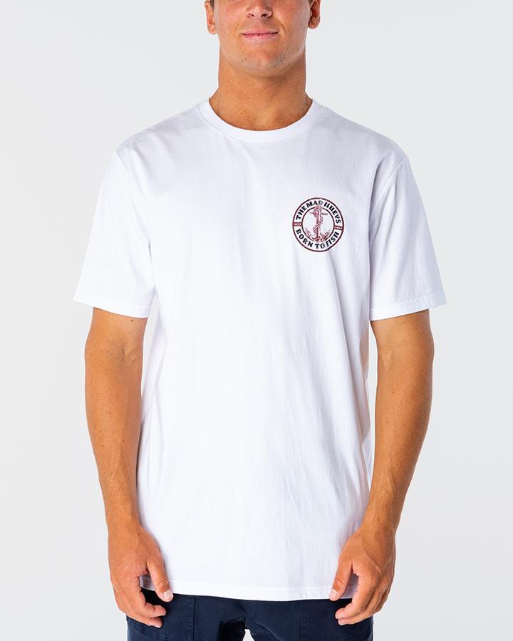 The Mad Hueys Anchor Drift Short Sleeve Tee White - XL