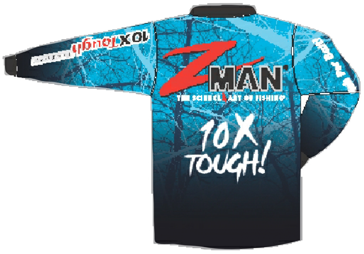 ZMan Kids Long Sleeve Tournament Fishing Shirt Blue 12