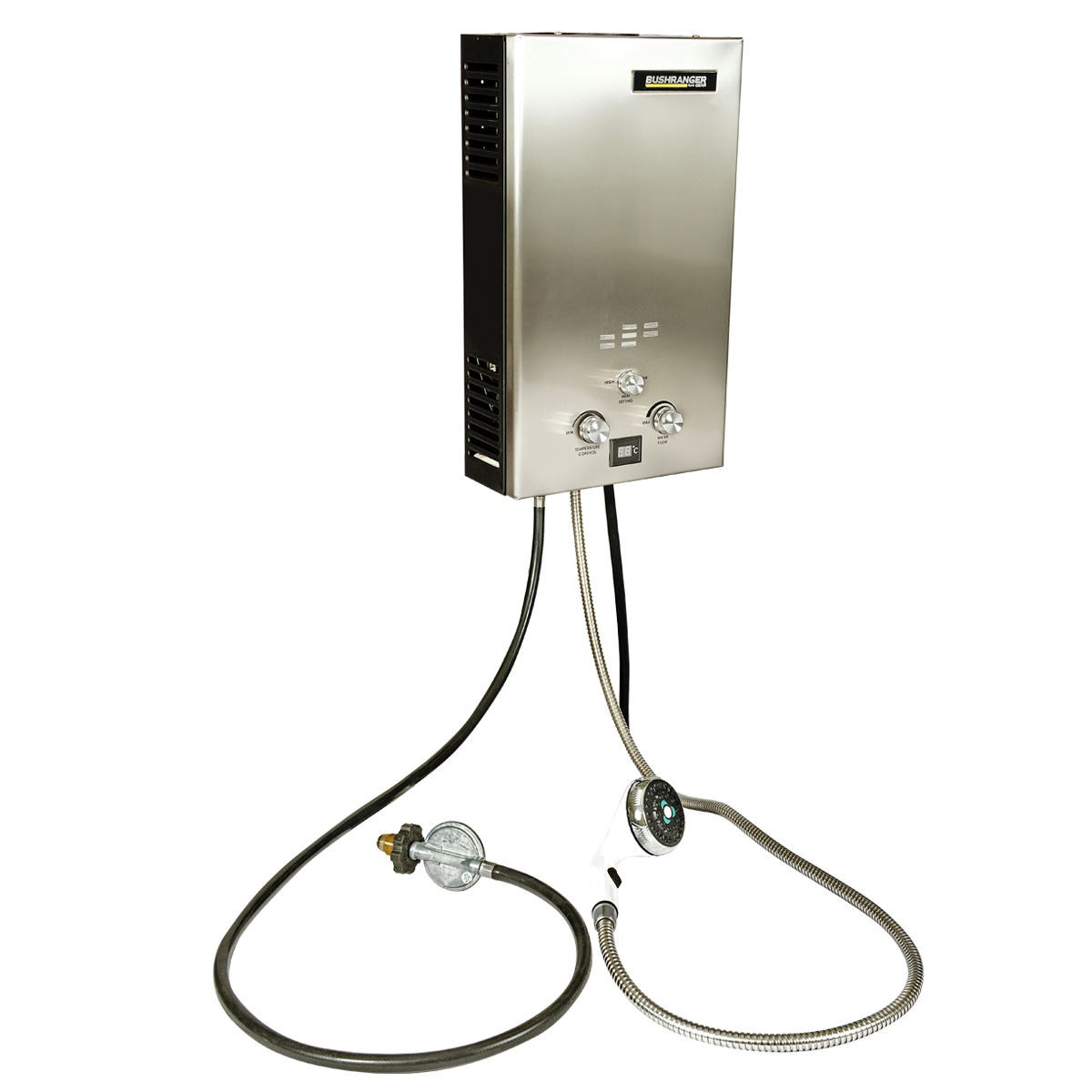 Bushranger Portable Gas Hot Water Shower Kit Bonus Carry Bag Free