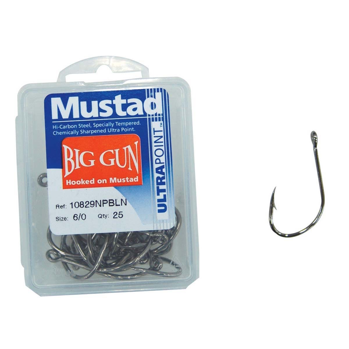 2 X Mustad Big Gun Hook 8/0, 25 Pack