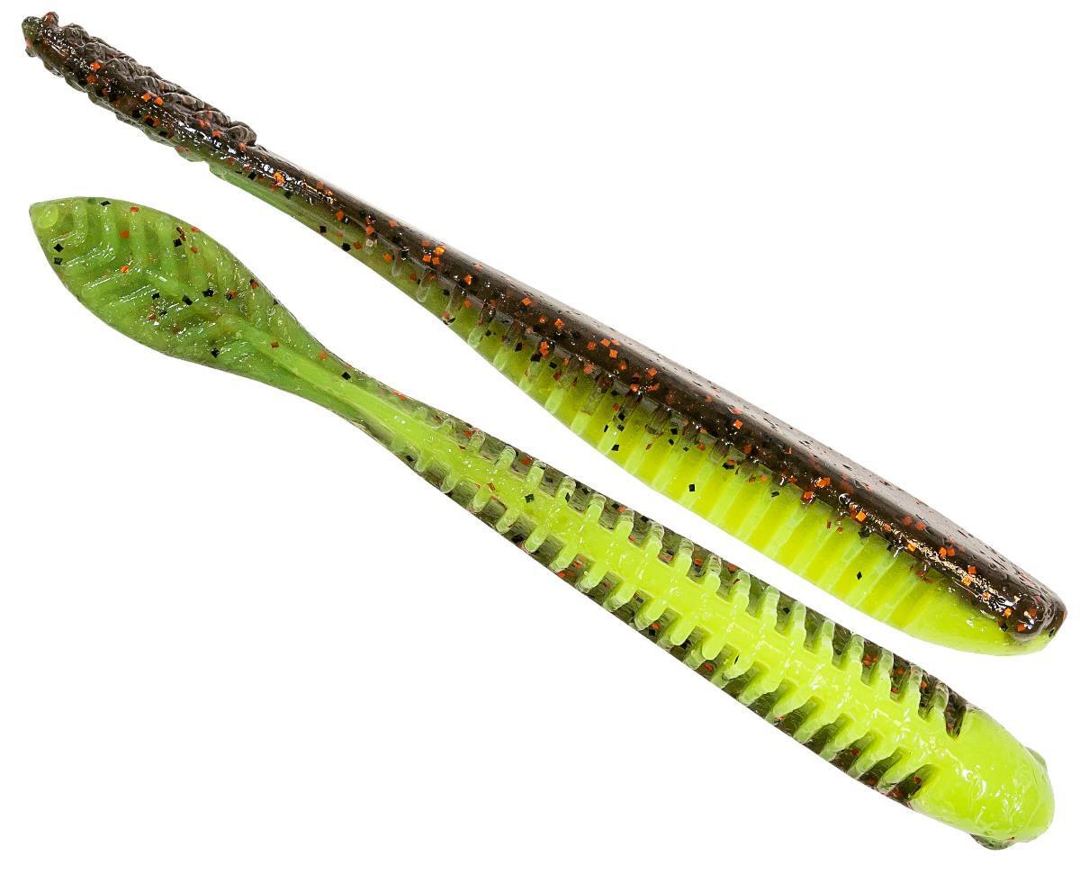 Zman Trick Shot 4 2 Soft Plastic Lure 5 Pack Coppertreuse 