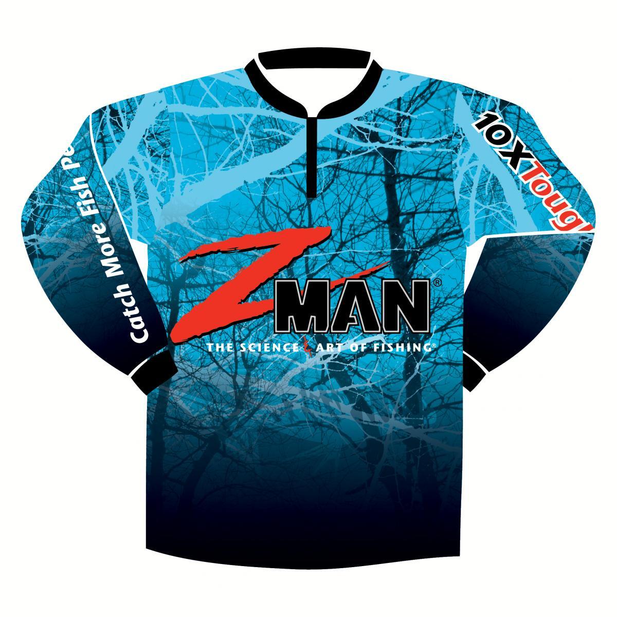 ZMan Adults Long Sleeve Tournament Fishing Shirt Blue