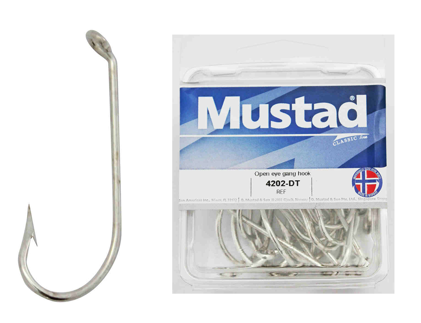 Mustad open eye hooks Clearance