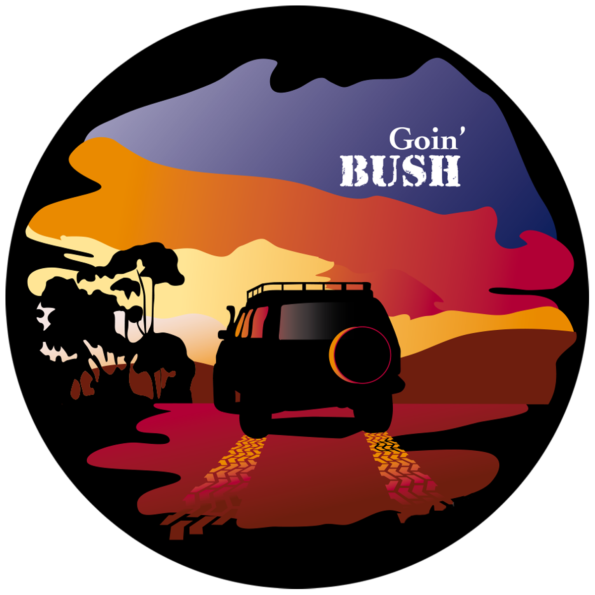 Bushranger Spare Wheel Cover Caravan Goin'Bush 600mm 600mm