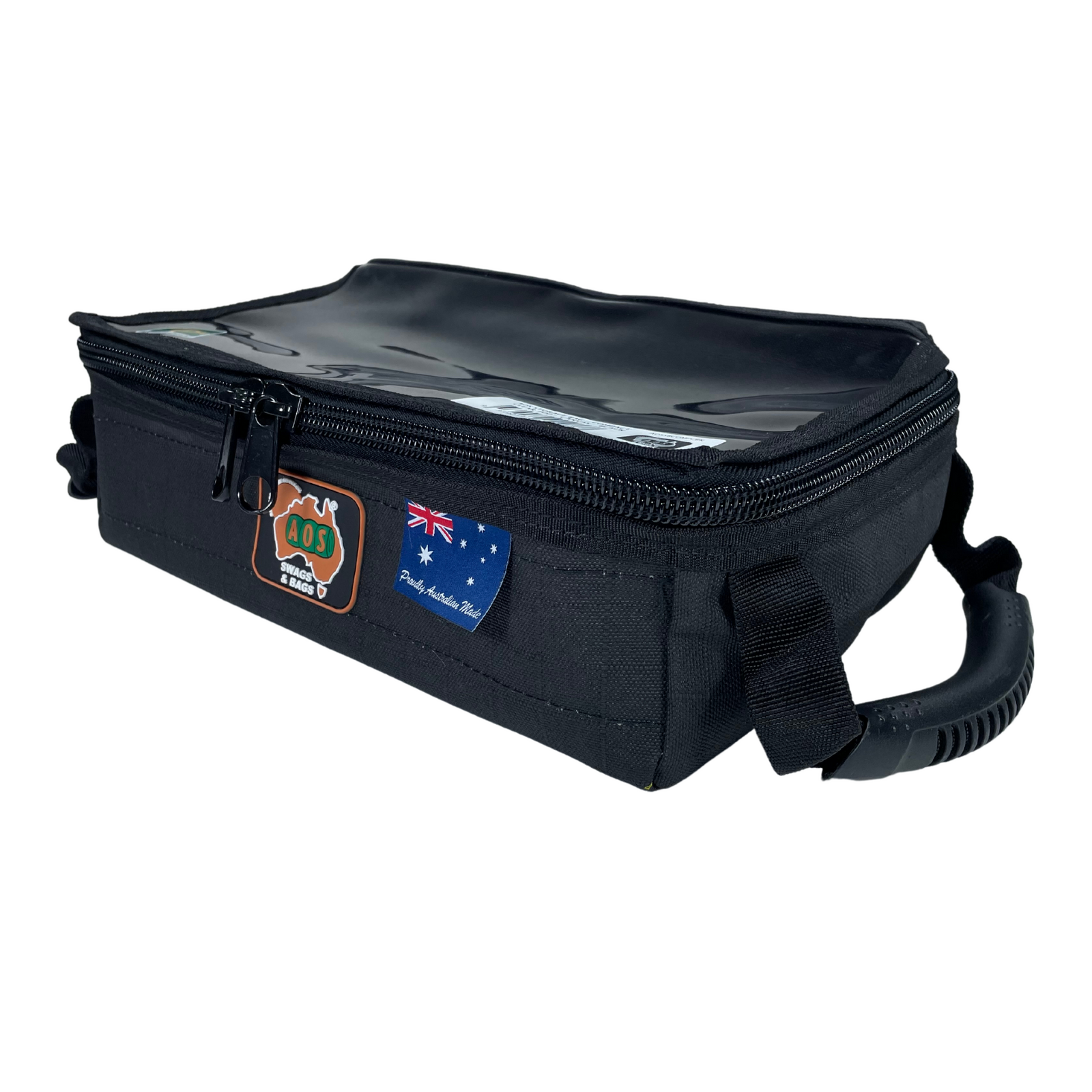 AOS Canvas Cargo Storage Bag Compact Under Seat with Clear Top