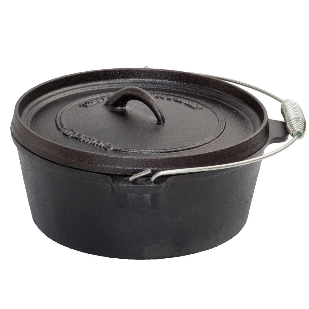 Charmate 12 Quart Round Cast Iron Camp Oven