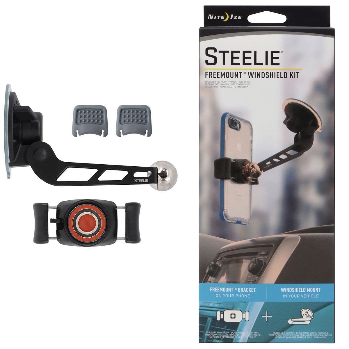 Nite Ize Steelie FreeMount Windshield Kit XNSTFWK01R8