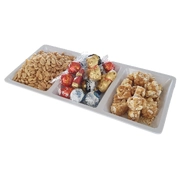 White Melamine Serving Plate 3 Section