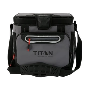 Titan 16 Can Zipperless HardBody Cooler - Sharkskin Grey