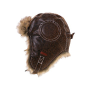 XTM Leather Bomber Ear Flaps Winter Hat