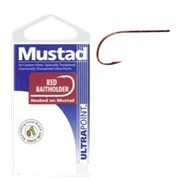 Mustad Red Baitholder Chemically Sharp Fishing Hooks - 92668Npnr