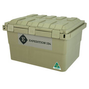 Expedition 134 Heavy Duty Plastic Storage Box 55L - Khaki