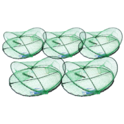 5 x Wilson Fold Up Yabby Opera House Nets - Green               
