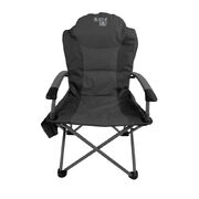 Black Wolf Highback King Chair - Jet Black/Gargoyle