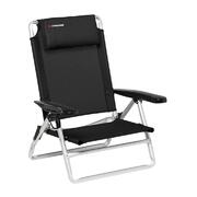 Caribee Palm Beach Reclining Beach Chair - Black Textilene	