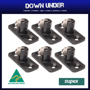 6 x Supex Vertical T-Toggle With Metal Flipper - Black Double