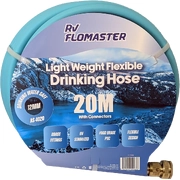 Flomaster 12mm Hose Light Weight 20m + Brass Connectors  