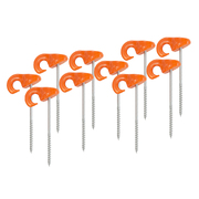 10 x Ezy Anchor Outback Screw Peg - 200mm - Orange