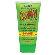 Bushman Plus 80% Deet Water Resistant Insect Repellent + Sunscreen | 75g