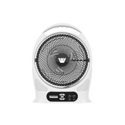 Wildtrak 30cm Rechargeable 12v Fan With LED Lights & Power Bank Function
