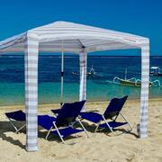 CoolCabanas Beach Shelter Medium - Noosa Beige Stripes
