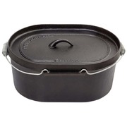 Charmate 10 Quart Cast Iron Oval Camp Oven - Includes Free Carry Bag
