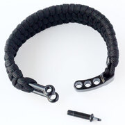 Paracord Military Survival Bracelet Adjustable - Black