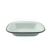 Falcon Enamel Oblong Pie Dish 24cm - Duck Egg Blue/ Grey Rim