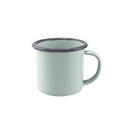 Falcon Enamel Mug 6cm 125ml - Duck Egg Blue Grey Rim