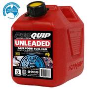Pro Quip 5L Plastic Fast Pour Fuel Can – Unleaded Red