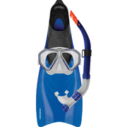 Mirage Bahamas Silitex Mask Snorkel & Fin Set - Large - Blue