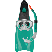 Mirage Bahamas Silitex Mask Snorkel & Fin Set - Large - Green