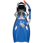 Mirage Mission Silitex Mask Snorkel & Fin Set - Blue - X/Large
