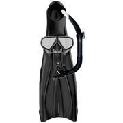 Mirage Barracuda Silicone Mask Snorkel & Fin Set - Black - Medium