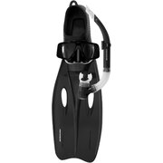 Challenger Silicone Mask Snorkel & Fin Set - Large - Black