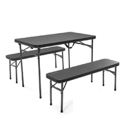Oztrail Ironside 3 Piece Recreatonal Table & Bench Set