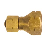 Gasmate Adaptor to convert a 3/8" BSP-LH outlet to a POL outlet.