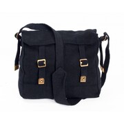 Huss Web Haversack Large Shoulder Bag Black WH-1