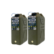 2 x Pro Quip 22L Army Style Olive Water Jerry Can