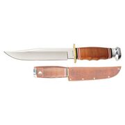 KA-BAR 1236 Bowie-Stacked Leather Handle and Sheath