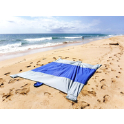 Lazi Pro Beach Blanket Large 220cm x  180cm - Grey/Blue