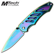 MTech USA Knife Folding Rainbow Titanium 89mm - MT472RB
