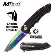Mtech Rainbow Folding Knife 114Mm (Mt1022RBK)
